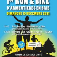 affiche bike and run 19 decembre 2021 armentieres en brie