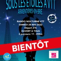 affiche randonnée vtt sous les étoiles samedi 28 mai 2022