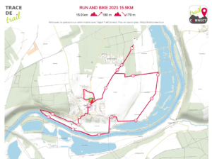 Trace de trail RUN AND BIKE 2023 15 5KM